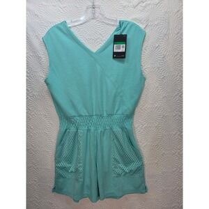 Nike Romper Girls XL Teal Green NWT Dri-FIT Sleeveless Activewear Smocked Waist